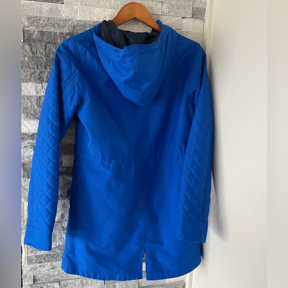 Women’s VINEYARD VINES Long Full Zip Anorak Solid Spinnaker Blue-Size XS. - Picture 2 of 9
